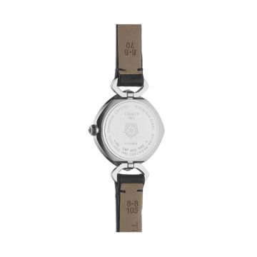 Femini-T 25mm, Blue Dial, Quartz Movement, Stainless Steel Case, Black Leather Strap Watch