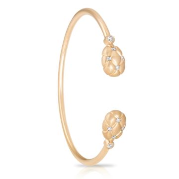 Faberge 18k Rose Gold and Diamond Treillage Bangle