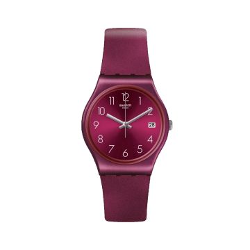 Swatch 34mm Redbaya Blue Silicone Strap Watch.