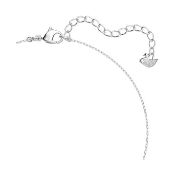 Rhodium Plated White Round Cut Zirconia Crystal Attract Trilogy Pendant