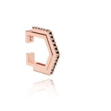 Astrid & Miyu Fitzgerald Block Black Stone Ear Cuff