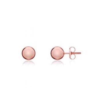Weir Collection 9k Rose Gold 6mm Ball Stud Earrings