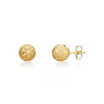 Weir Collection 9k Gold Satin Finish Star Ball Earrings