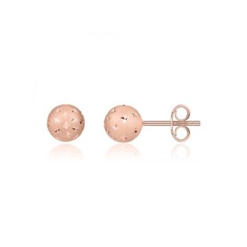 Weir Collection 9k Rose Gold Ball Stud Earrings.