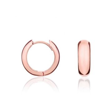 Weir Collection 9k Rose Gold Rounded Huggy Earrings