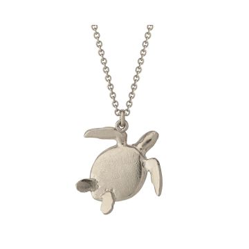 Alex Monroe Sea Turtle Necklace in Silver