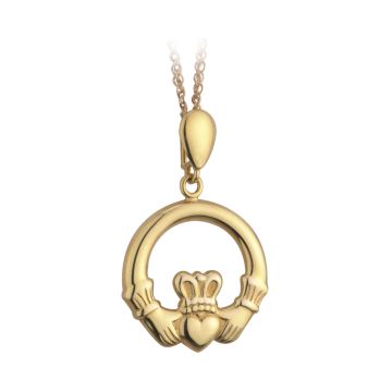 Solvar 9ct Yellow Gold Light Claddagh Pendant