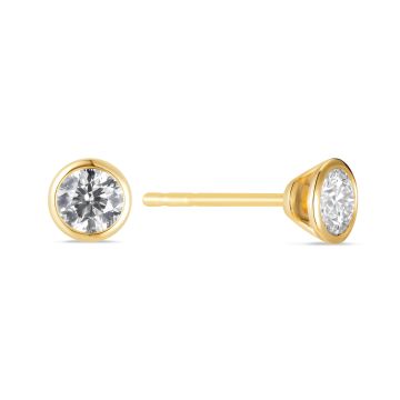 18k Yellow Gold and 0.30ct Diamond Stud Earrings
