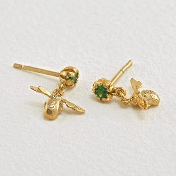 Alex Monroe Earth Day Bee Earrings