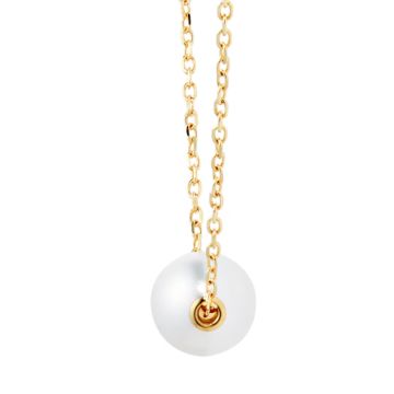 Mikimoto 18k Yellow Gold Classic Collection 8mm Grade A+ Akoya Pearl Pendant Necklace