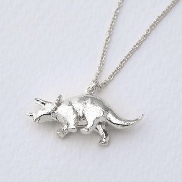 Alex Monroe Triceratops Sterling Silver Necklace.