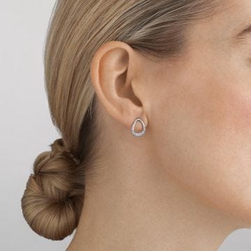 Sterling Silver Diamond Offspring Stud Earrings