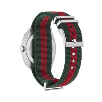GG2570 41mm, Black Dial, Quartz Movement, Stainless Steel Case, Green & Red Nylon Strap Watch