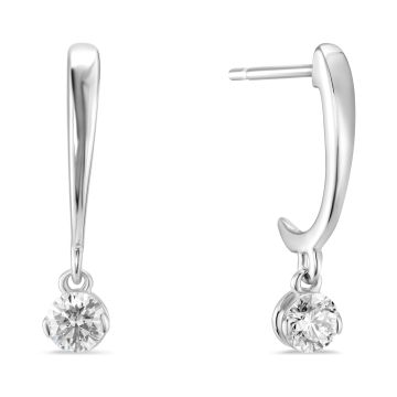 18K White Gold 0.30ct Diamond Drop Earrings