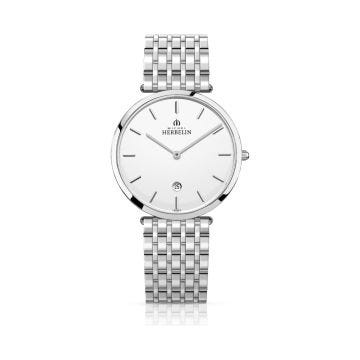 Epsilon 38mm, White Dial, Quartz Movement, Stainless Steel Watch