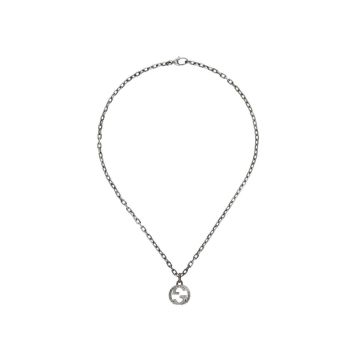 Interlocking Sterling Silver Aged Necklace