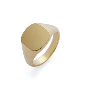 18ct Yellow Gold Plain Signet Ring