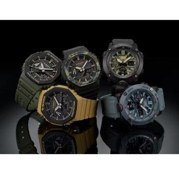 Casio G-Shock 48.5x45.4mm Digital Black Dial Resin Bracelet Watch GA-2110SU-3AER