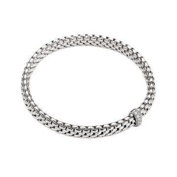 Dia.10 18k White Gold Diamond Mesh Vendome Bracelet