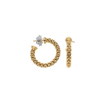 Fope 18k Gold Mesh Hoop Earrings