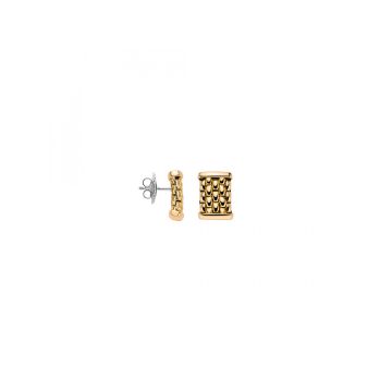 18k Gold Mesh Stud Earrings