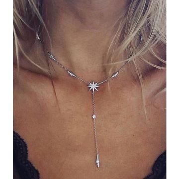 CARAT London Mimosa White Gold Plated Necklace