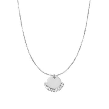 Delicate Moon Charm Sterling Silver Necklace
