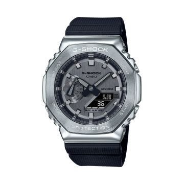 G-SHOCK Octagonal Metal Bezel Black Resin Strap Watch