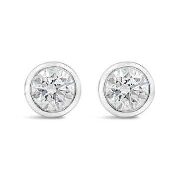 Weir Collection Platinum 1.40ct Round Brilliant Diamond Stud Earrings
