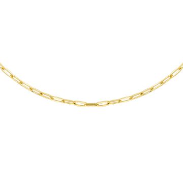 9ct Yellow Gold Small Paper Clip 20" Chain