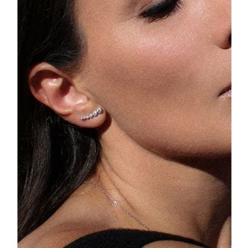 Carrisa Silver Cluster Earrings