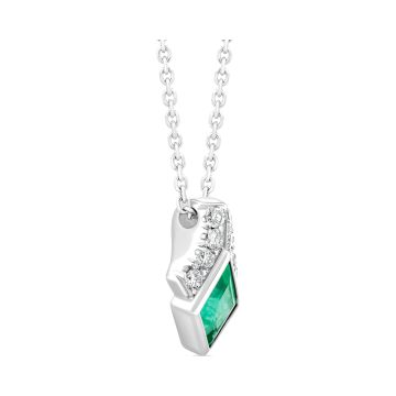 Weir Collection 18k Emerald and Diamond Pendant