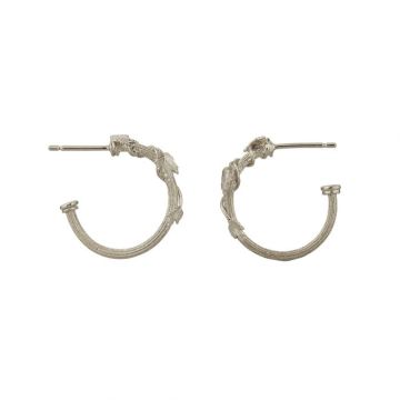 Alex Monroe Overgrown Column Medium Hoop Earrings