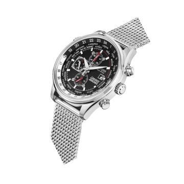 Red Arrows 43mm, Black Dial, Stainless Steel Chronograph Eco-Drive Watch