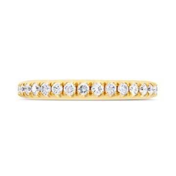18k Gold Full Diamond Line Band Ring Size O