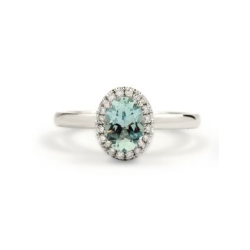 O'Dwyer 18k  White Gold Bellissimo Aquamarine Ring