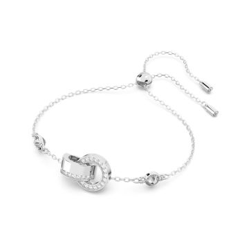 Hollow Bracelet, Rhodium Plated