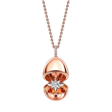 Faberge Essence 18k Gold Diamond Star Surprise Locket Pendant