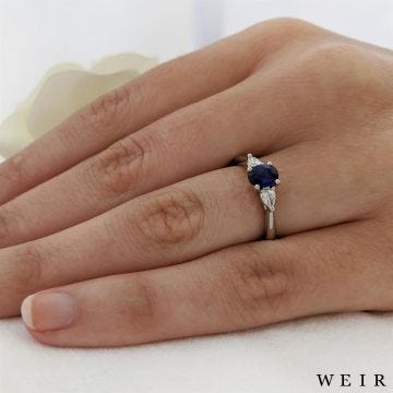 Platinum Oval cut Dress Ring
