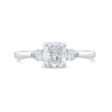Weir Collection Platinum 1.01ct Cushion Cut Diamond Ring