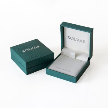 Solvar 9ct Yellow Gold Malachite Shamrock Stud Earrings
