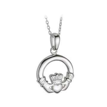 Solvar Sterling Silver Claddagh Necklace