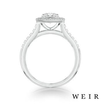 Platinum 0.50ct G SI1  Round brilliant cut Diamond Engagement Ring