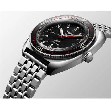 Longines Ultra-chron 43mm, Black Dial, Automatic Movement, Stainless Steel Watch