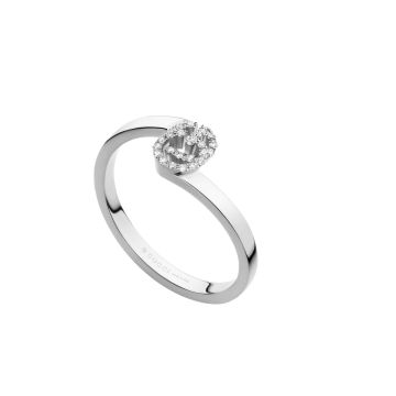 GG Running 18k White Gold Diamond Ring