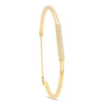 18k Yellow Gold and Diamond Bangle