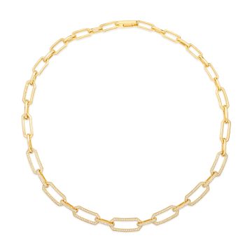 18k Yellow Gold and Diamond Necklet