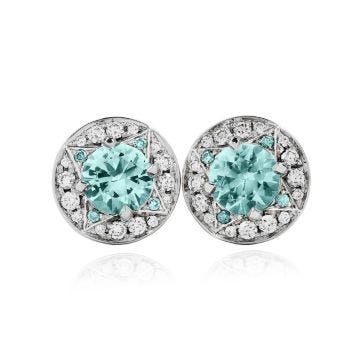 O'Dwyer Aquamarine Compass Earrings