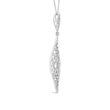 Weir Collection 18k Diamond Flower Lattice Pendant