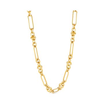 Weir Collection 9K Yellow Gold Fretter and Knot Chain